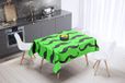 Bonamaison Tafelkleed, Anti-Mold, Sneldrogend, Waterdicht, 100% Polyester Tafellaken, Neon groene rook, 140 x 140 Cm