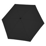 doppler Paraplu Fiber Micro Flat Uni Black Zwart