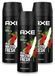 Axe 3 x Deodorant Bodyspray - 48hrs Non Stop Fresh - Africa - Mandarin & Sandalwood - 150 ml - Voordeelverpakking - 3 stuks