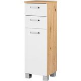 LIVARNO HOME Armoire latérale Palermo, blanc/imitation chêne