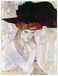 ArtPlaza Klimt Gustav - The Black Hat, decoratieve panelen, hout, meerkleurig, 60 x 1,8 x 80 cm