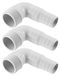 Intex Set van 3 Hoekadapters voor Zwembadslangen 32/38 mm