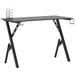 vidaXL Bureau de jeu avec pieds en Y 110x60x75 cm noir