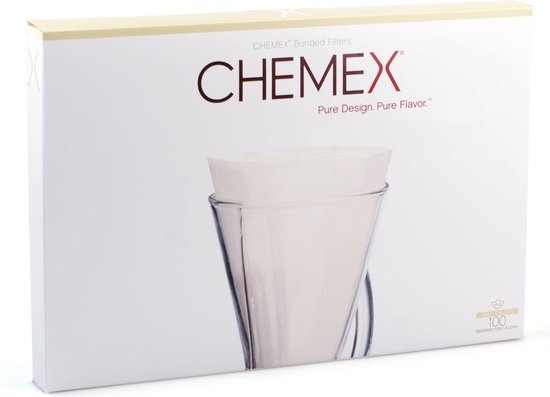Chemex Filters - 3-Kops - Ongevouwen - 100 Stuks