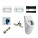 TECE Salenzi Urinoir Set Salenzi Hung Achterinlaat Mat Wit met TECE Square Drukplaat Glas