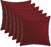vidaXL - Kussensloop - 6 st - HEERLEN - Wijnrood - 35 x 35 cm - Stof