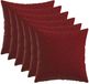 vidaXL - Kussensloop - 6 st - HEERLEN - Wijnrood - 35 x 35 cm - Stof
