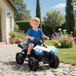 Quad Enfant Tout-terrain 6V, Batterie Rechargeable, Phares LED et Musique, 4 Roues Motrices, Blanc, Pour 18-56 Mois, Véhicule Électrique Junior