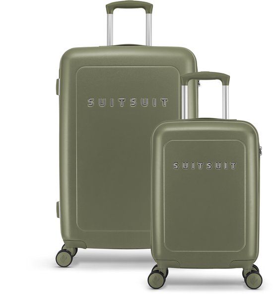 SUITSUIT Natura Kofferset 2 delig - Dark Olive - Reiskoffer set - Hardcase - 76 cm