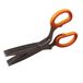Multi-blade schaar, ideaal voor het hakken van kruiden, salades, 21 cm, Soft Collection, met lemmetbescherming (oranje, zwart, zilver), hoeveelheid: 1 stuk