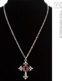 Aptafêtes Widmann Srl Gothic ketting met rode steen
