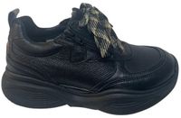 Xsensible Dames Sneakers Zwart Leer Maat 37