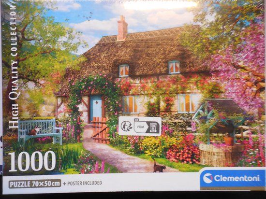 Clementoni HQC 1000 PC - THE OLD COTTAGE - 1000 stukjes puzzel - Unisex - 12+ jaar