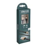 ITENSE - Snellaadkabel van nylon type USB-C – 3 m – compatibel met Android