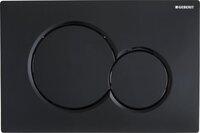 Geberit Sigma 01 Bedieningspaneel - Zwart Hoogglans - Dual Flush - Rond