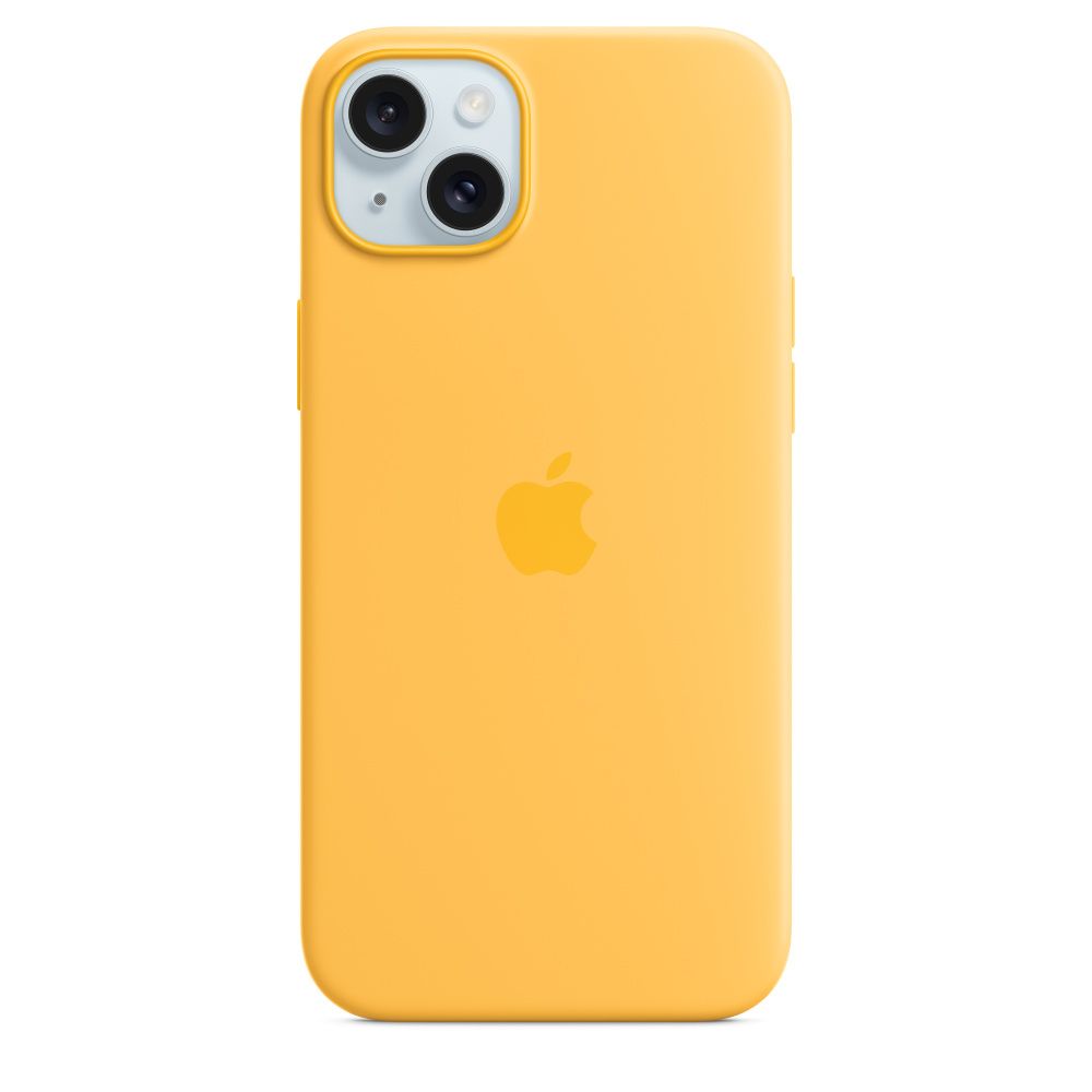 Apple Siliconen Backcover MagSafe voor iPhone 15 Plus - Sunshine Geel