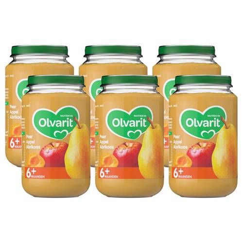 Olvarit 6m+ Peer Appel Abrikoos Voordeelverpakking