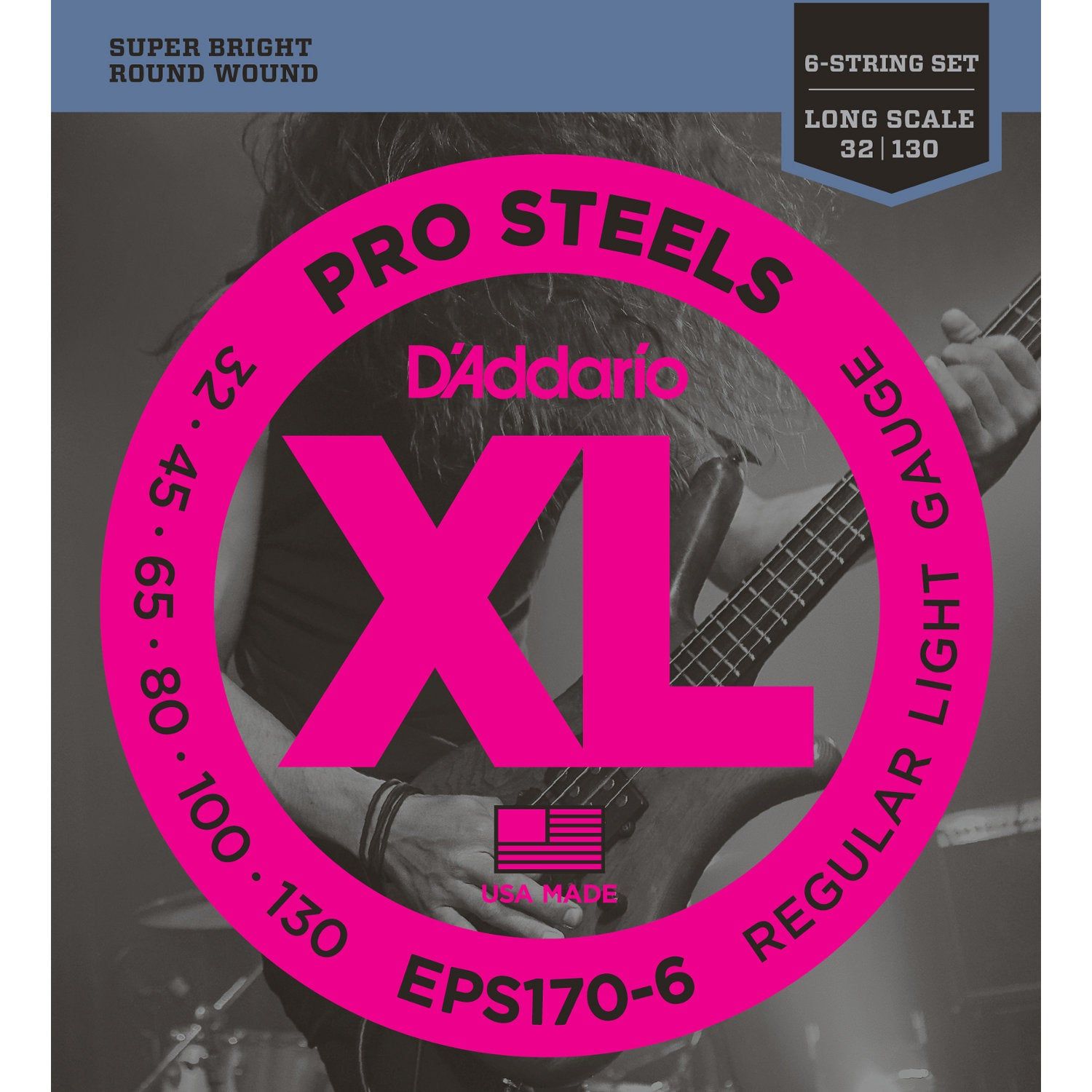 D'Addario EPS170-6 snarenset voor 6-snarige el. basgitaar