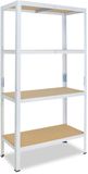 Shelfplaza HOME metalen stellingkast - 155x70x23 cm - wit - 4 planken