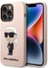 Karl Lagerfeld Ikonik Serie iPhone 14 Pro Max Hoesje Rose