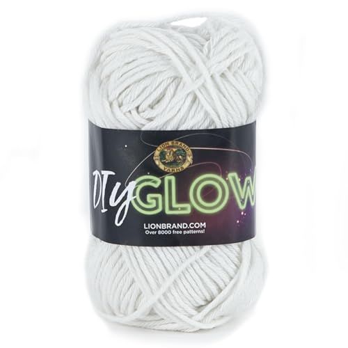 Lion Brand Yarn DIY Glow Garden, Natural, White