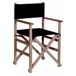 Mueblear 1001 Regie-stoel, met canvas en ongelakt hout 51,5 x 46 x 86 cm zwart