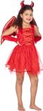 Wilbers Lucy Lucifer - Meisje Jurk Rood Polyester Kinderen