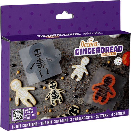 Decora Halloween Koekjes Uitsteker & Sjabloon Set - 6 stuks