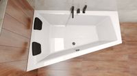 Badland INTIMA hoekbad 170 x 125 cm links wit met hoofdsteun