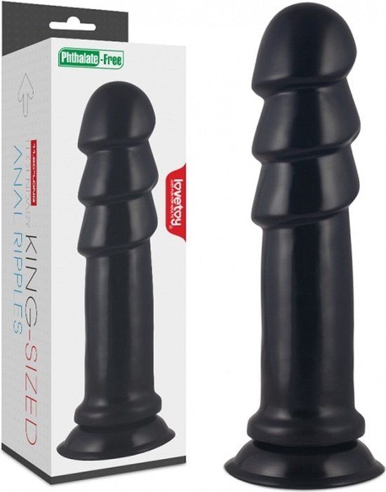 Lovetoy King Size Anal Ripples Dildo - Beige