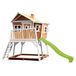 AXI Crooked Max Maisonnette Marron/blanc - Toboggan vert citron - Bois - 288cm haut