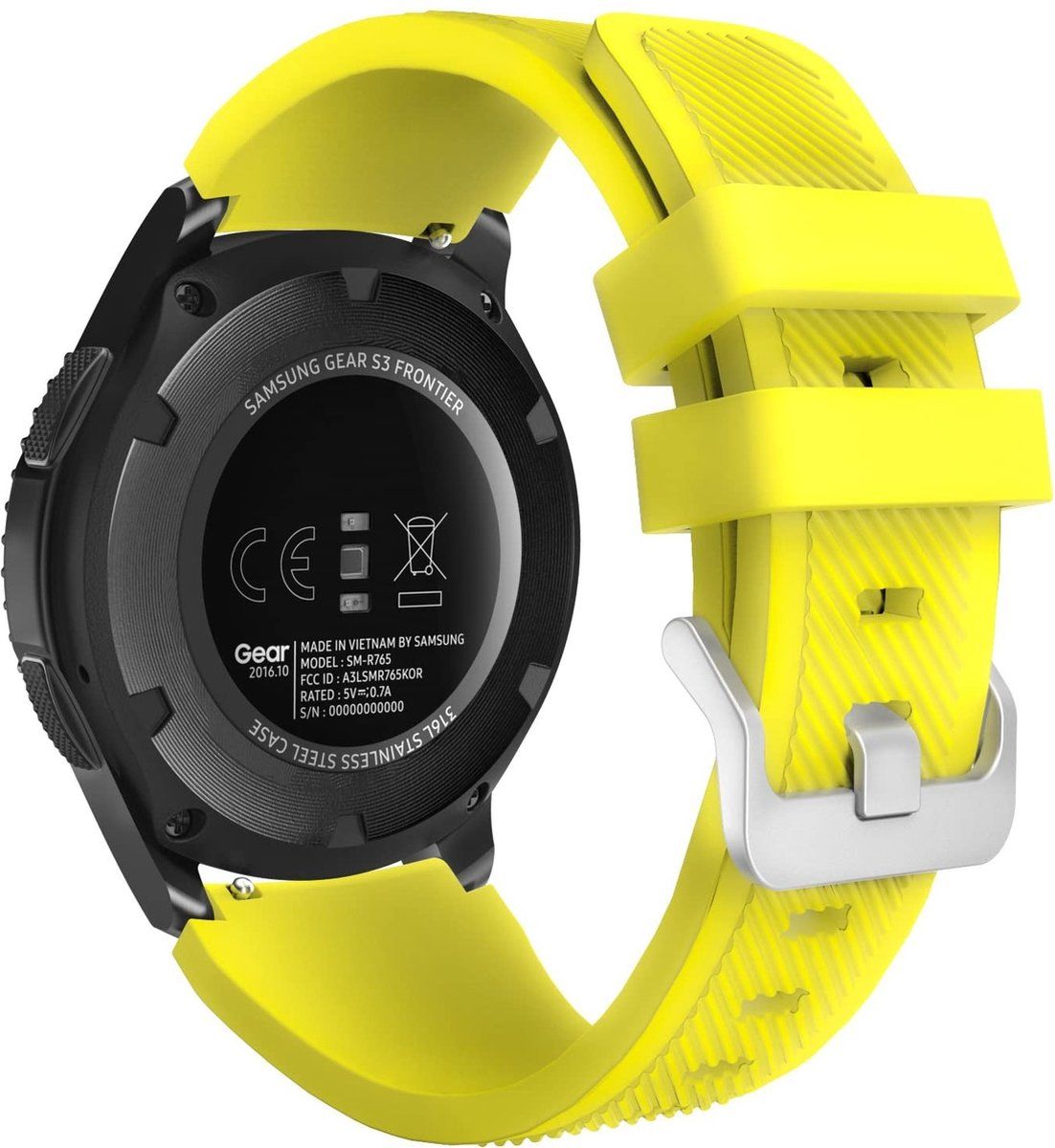 Strap-it Smartwatch bandje 22mm - geel - Geschikt voor 22mm smartwatches