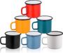 Mokken Set van 6 - 350 ml - Wit, Zwart, Blauw, Rood, Geel, Groen