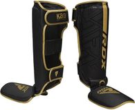 RDX Sports F6 Kara Scheenbeschermers - Kickboksen - MMA - Training - Kunstleer - Zwart - Mat - Goud - XL