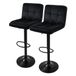 ML-Design barkruk set van 2, fluwelen bekleding, zwart, gestoffeerde barkruk met rugleuning en voetensteun, baliekruk in hoogte verstelbaar 63-83cm, 360° draaibaar, bistrostoel draaistoel barstoelen