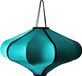 NeXtime Lampenkap 60cm-Lantaarn-Elastische Stof-Turquoise 'Lumi'