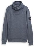 Tom Tailor Snood-sweatshirt in gemêleerde look - Maat XXXL - navy grindle structure