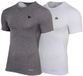 Donnay 2-Pack Baselayer Shortsleeve Thermo/Sportshirt Heren Wit/Donkergrijs gemeleerd Maat M