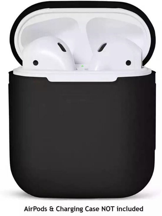 - siliconen hoesje case geschikt voor Apple Airpods - beschermhoesje - Zwart
