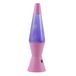 I-TOTAL® Lampe à lave à LED : design moderne avec effet de bulles liquides, faible consommation d'énergie, lumière LED intégrée, 37 cm (base violette, liquide violet, cire blanche)