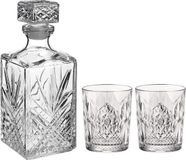 Bormioli Rocco Whisky/likeur drank set karaf met 6x tumbler whiskyglazen 390 ml - giftset/cadeauset