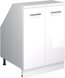 Vicco Rion Kast voor schuine wand – 60 x 81.6 cm met 2 deuren, kastromp 60 cm diepte Wit Hoogglans