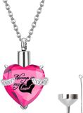 Hemelwinkel Luxe Ashanger - met Ketting - Voor As, Haren of Parfum - Assieraad - As Ketting - Gedenksieraad - Urn - Incl. As vuller en Opbergzakje - Roze