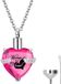 Hemelwinkel Luxe Ashanger - met Ketting - Voor As, Haren of Parfum - Assieraad - As Ketting - Gedenksieraad - Urn - Incl. As vuller en Opbergzakje - Roze