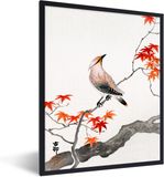 PosterMonkey B.V. Fotolijst incl. Poster - Japanse esdoorn - Vogel - Boom - Vintage - 30x40 cm - Posterlijst