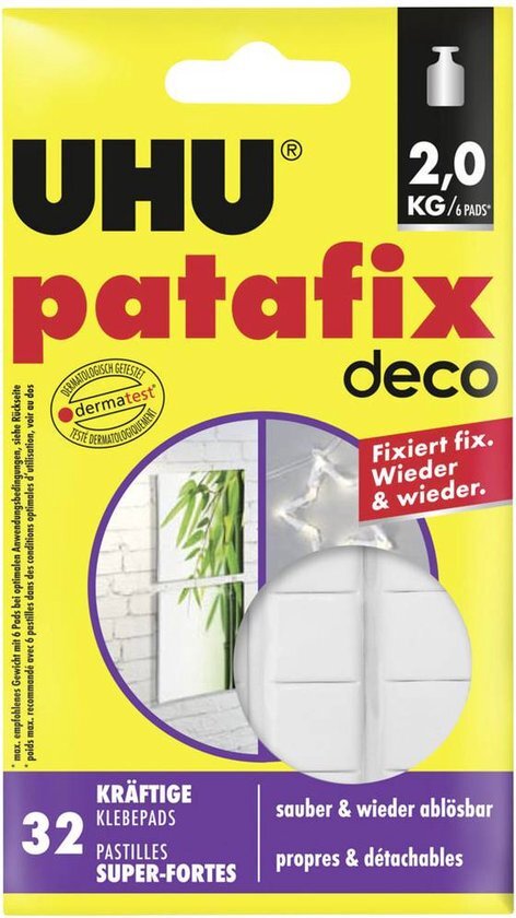 UHU Patafix dubbelzijdige kleefpads Deco - 32 stuks