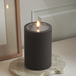 Bougie pilier LED Unique D 10 x 15 cm Moka