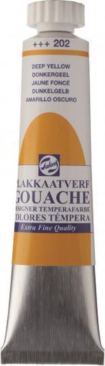 Talens Gouache extra fine plakkaatverf 202 donkergeel 20 ml