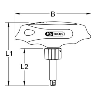 KS Tools KS Tools 1/4" ERGOTORQUEmax T-greep ratel, 45 tand Aantal:1
