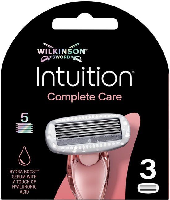 Wilkinson Sword Intuition Complete Care Navulmesjes voor vrouwen, Hydro-Boost-serum, 3 navulmesjes